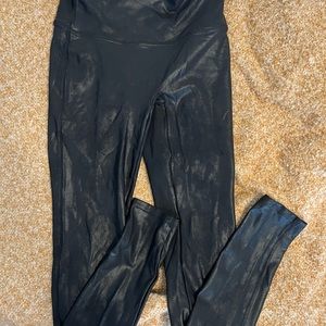 Spanx black “leather” leggings